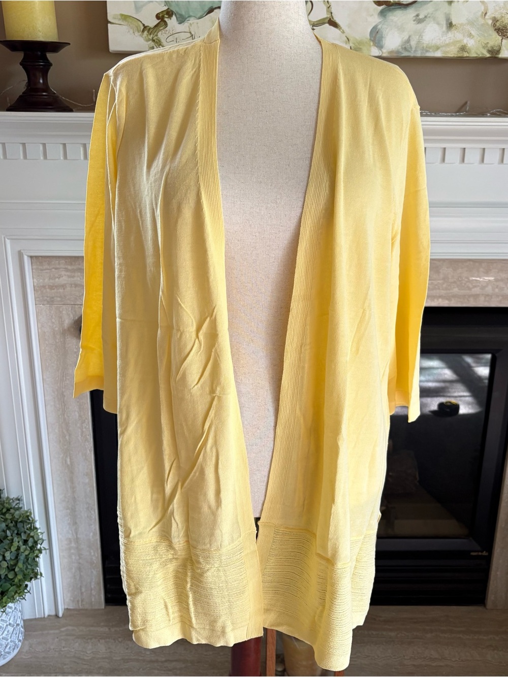 Chico’s Golden Haze Yellow Cardigan Sweater NWT